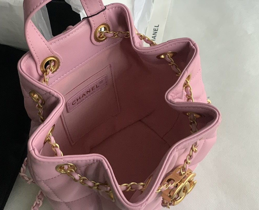 [REP 1:1] Gaiera Chain Bucket Black/White/Pink/Yellow For Women 7.5in / 19cm AS3211