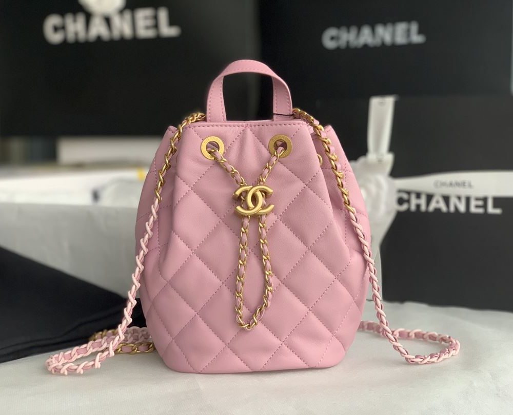 [REP 1:1] Gaiera Chain Bucket Black/White/Pink/Yellow For Women 7.5in / 19cm AS3211