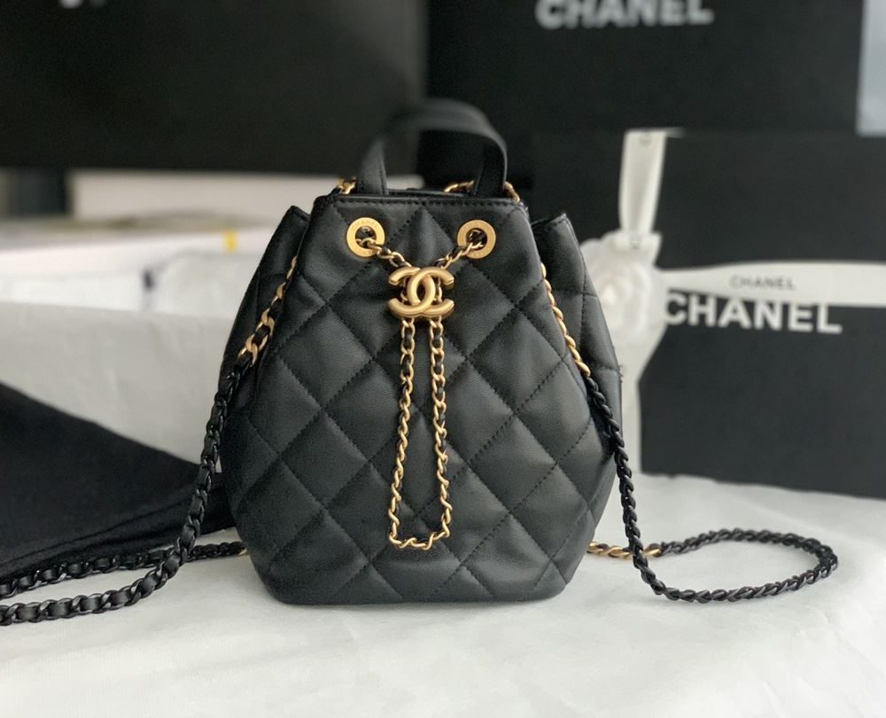 [REP 1:1] Gaiera Chain Bucket Black/White/Pink/Yellow For Women 7.5in / 19cm AS3211