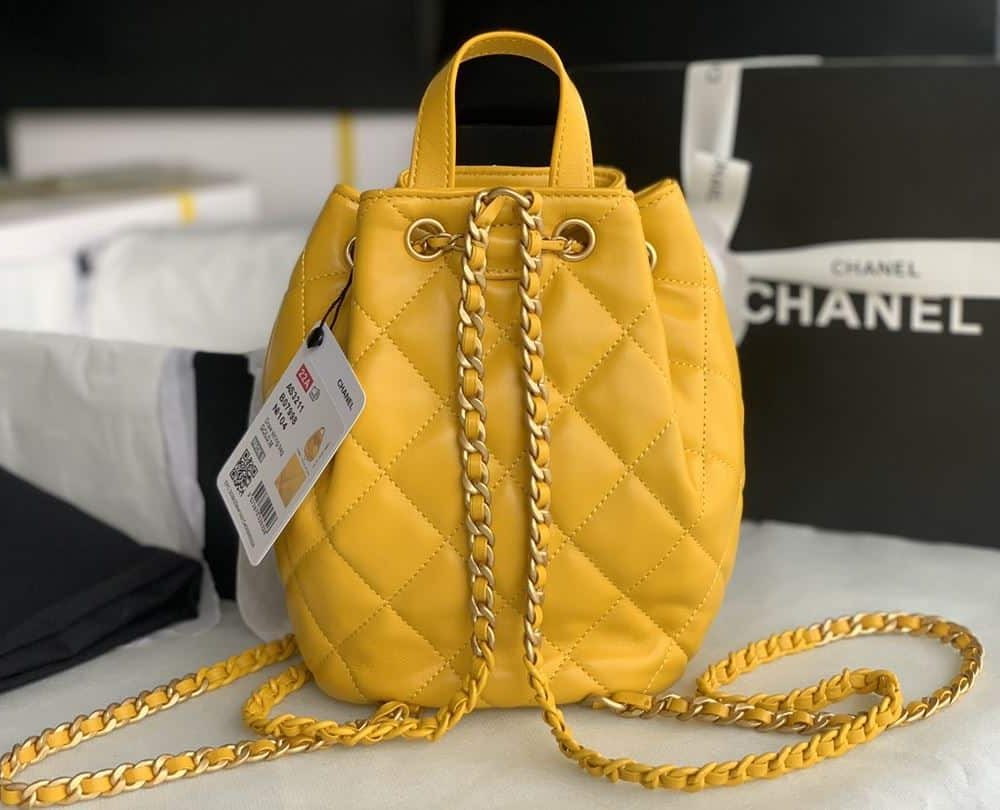 [REP 1:1] Gaiera Chain Bucket Black/White/Pink/Yellow For Women 7.5in / 19cm AS3211