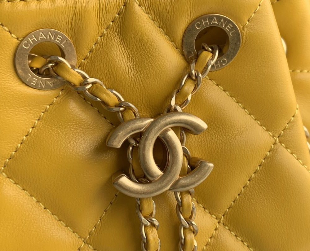 [REP 1:1] Gaiera Chain Bucket Black/White/Pink/Yellow For Women 7.5in / 19cm AS3211