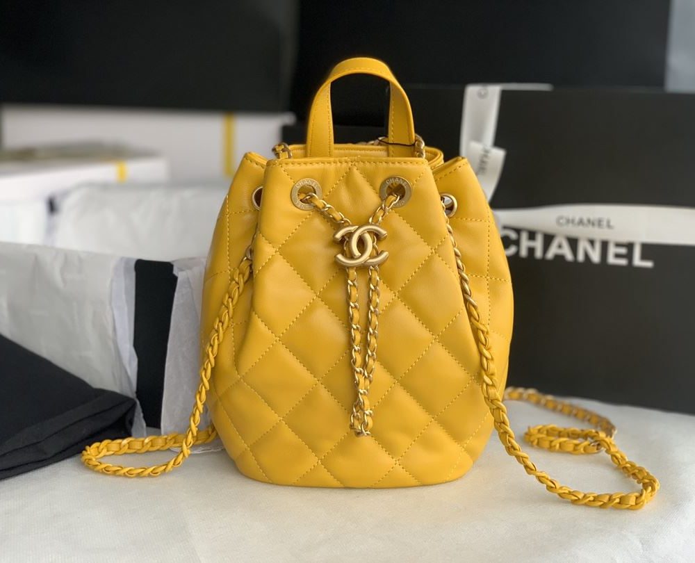 [REP 1:1] Gaiera Chain Bucket Black/White/Pink/Yellow For Women 7.5in / 19cm AS3211