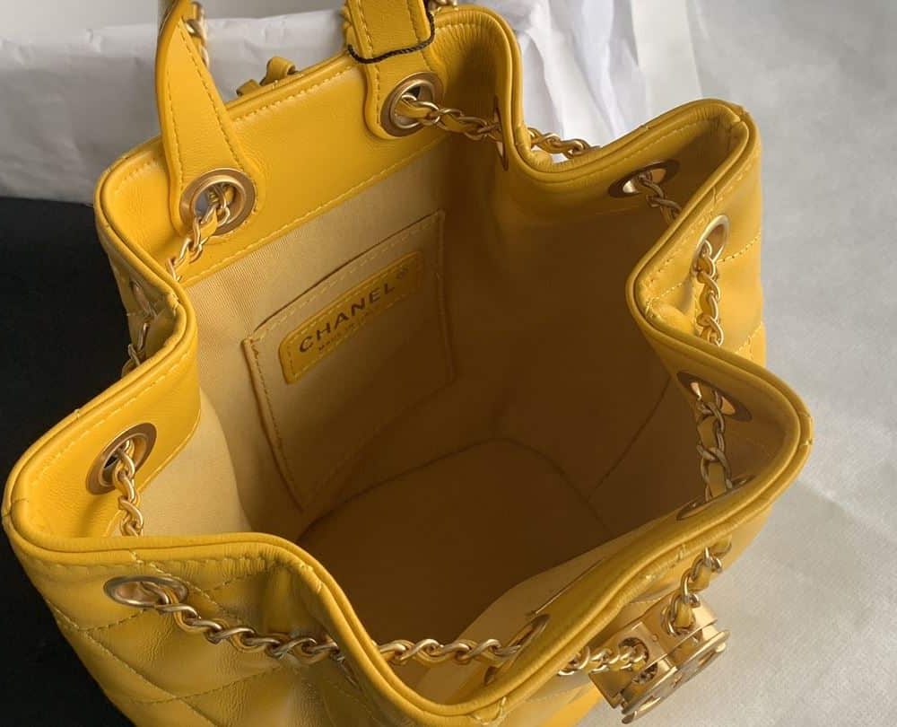 [REP 1:1] Gaiera Chain Bucket Black/White/Pink/Yellow For Women 7.5in / 19cm AS3211