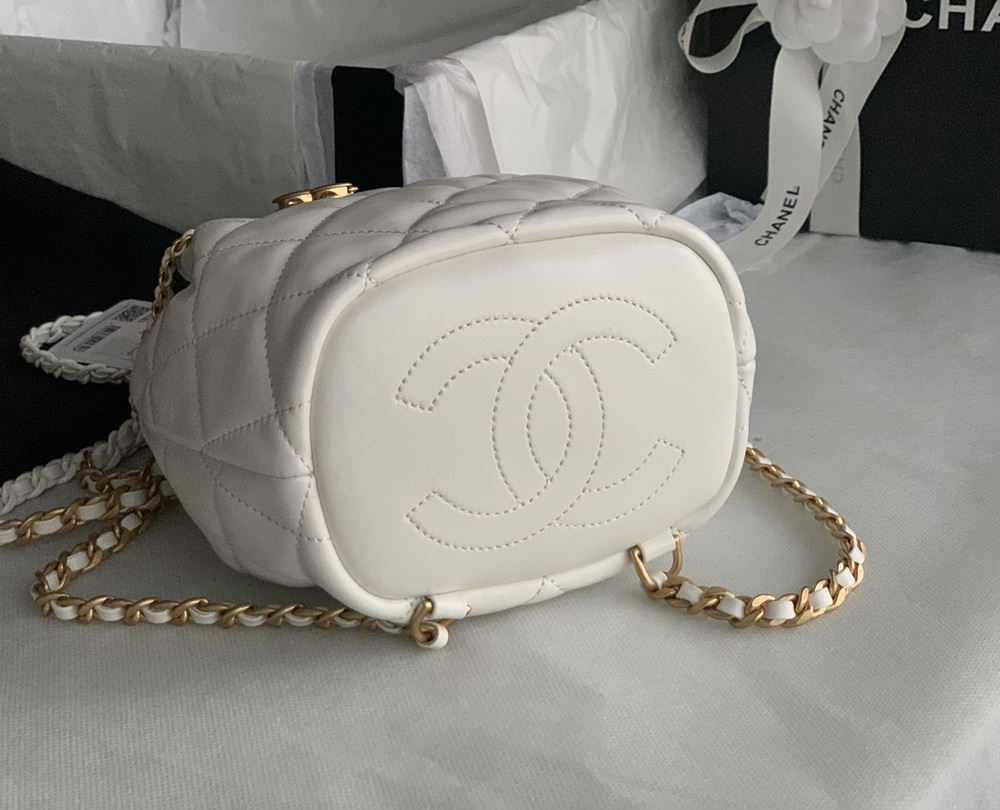 [REP 1:1] Gaiera Chain Bucket Black/White/Pink/Yellow For Women 7.5in / 19cm AS3211