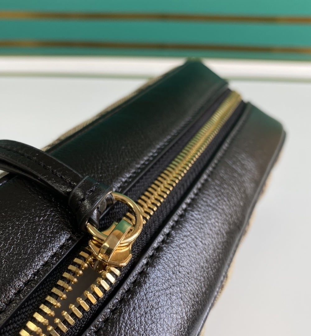 1:1 Replica GG Marmont Small Shouder Bag Beige/Ebony Diagonal Matelassé Original GG Canvas For Women 10in/24cm 447632 HVKEG 9772