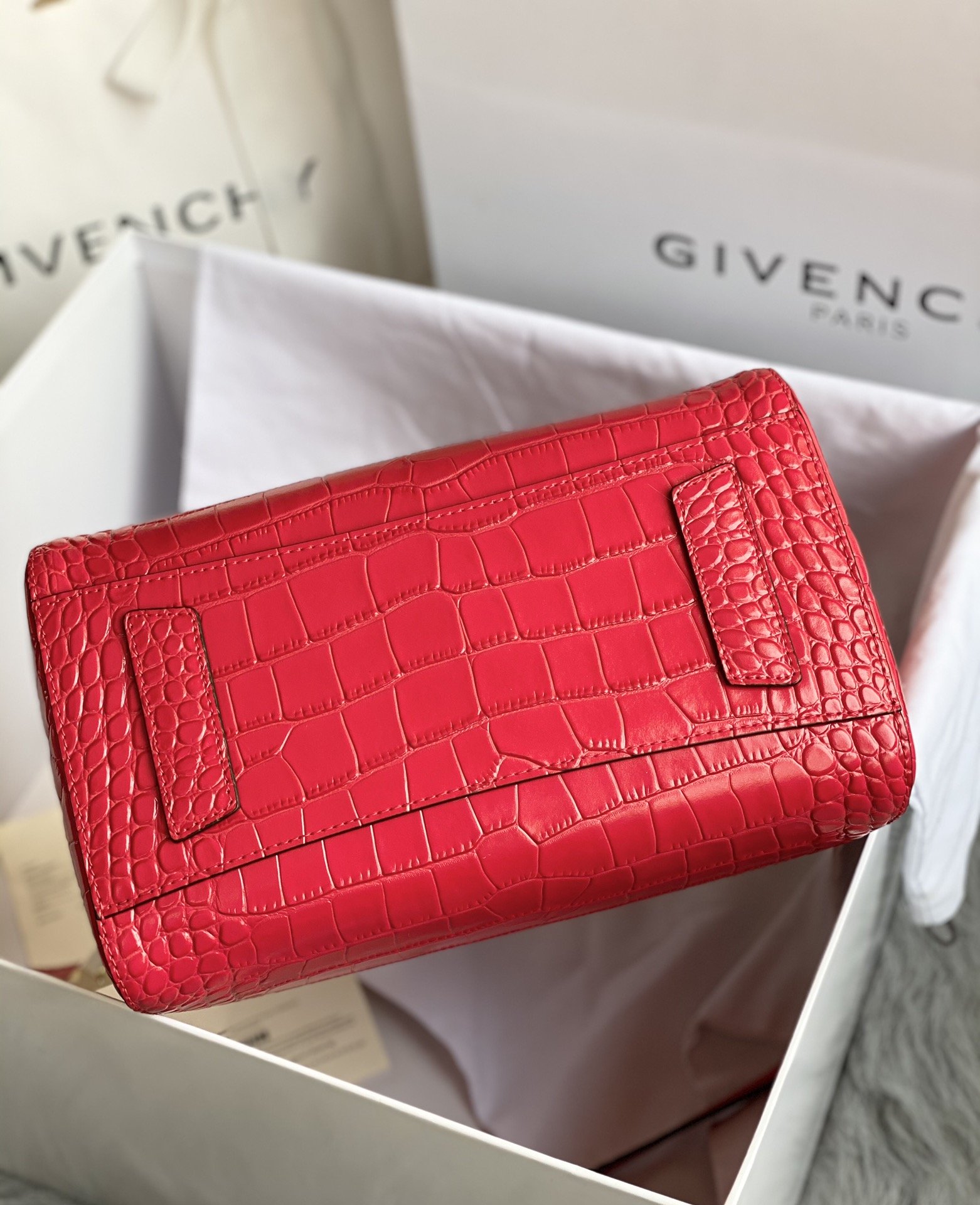 Givenchy Antigona Bag Red For Women, Women's Handbags, Shoulder Bags 11in/28cm GVC - Image 8