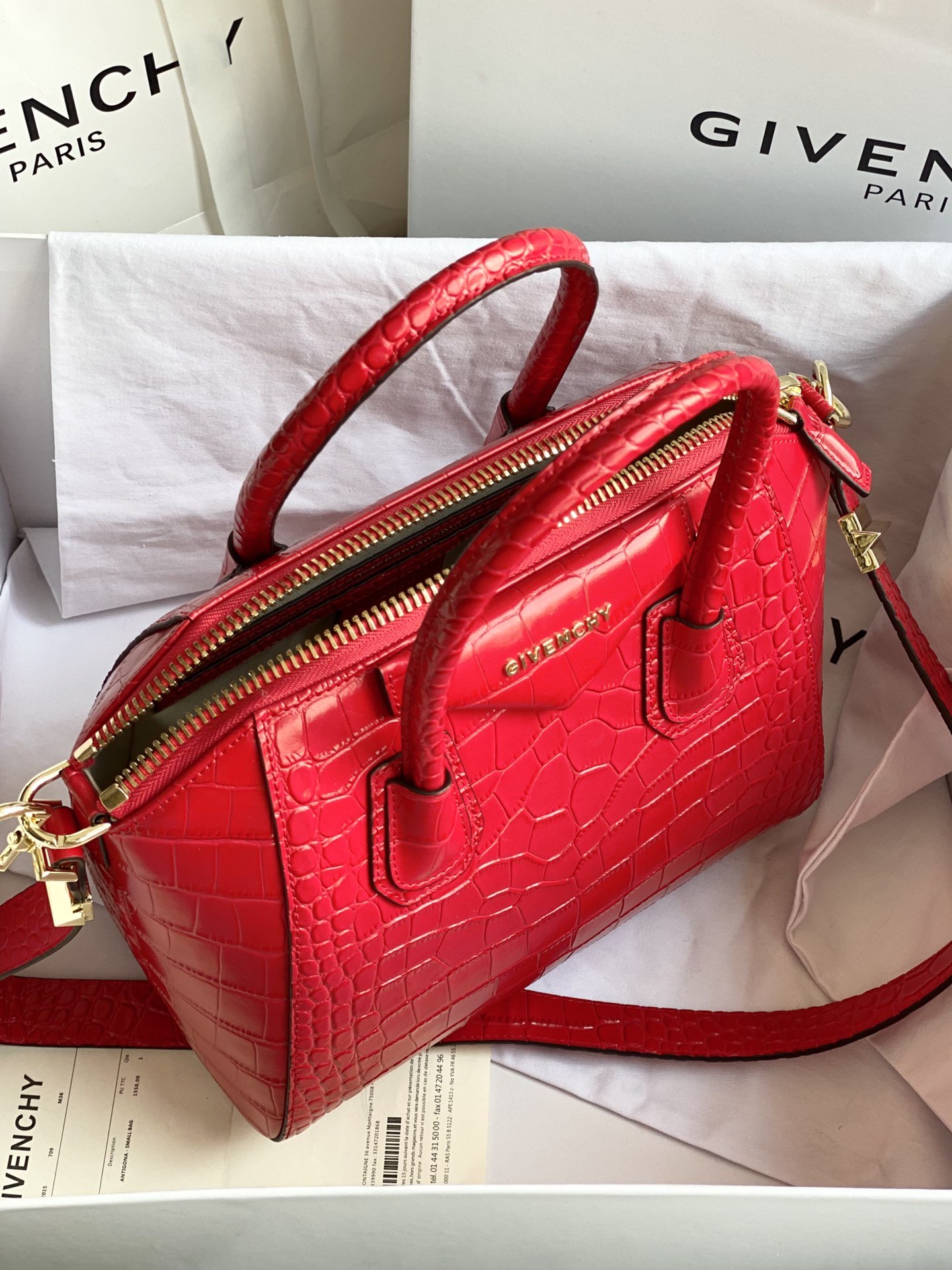 Givenchy Antigona Bag Red For Women, Women's Handbags, Shoulder Bags 11in/28cm GVC - Image 6