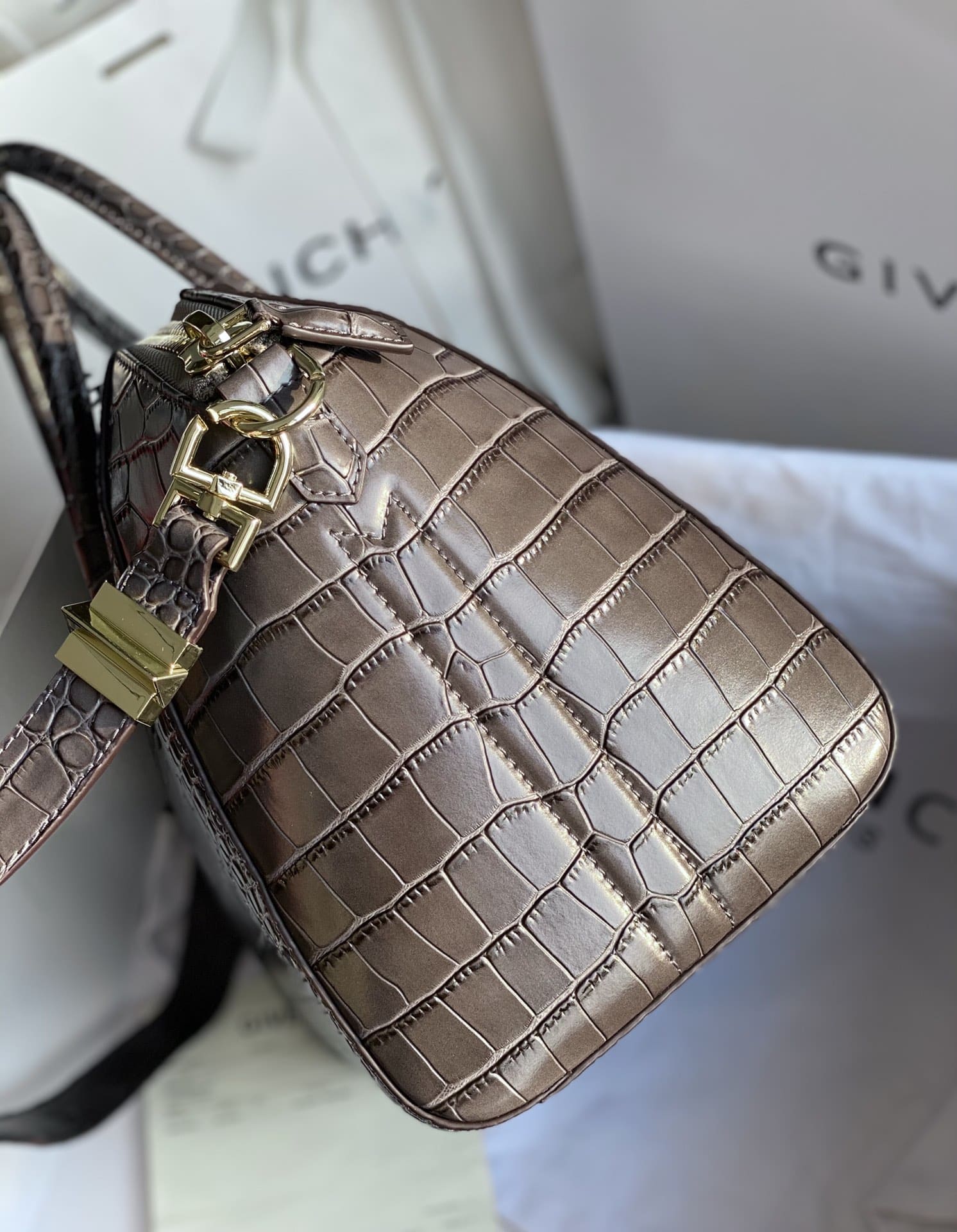 Givenchy Antigona Bag Silver For Women, Women's Handbags, Shoulder Bags 11in/28cm GVC - Image 2