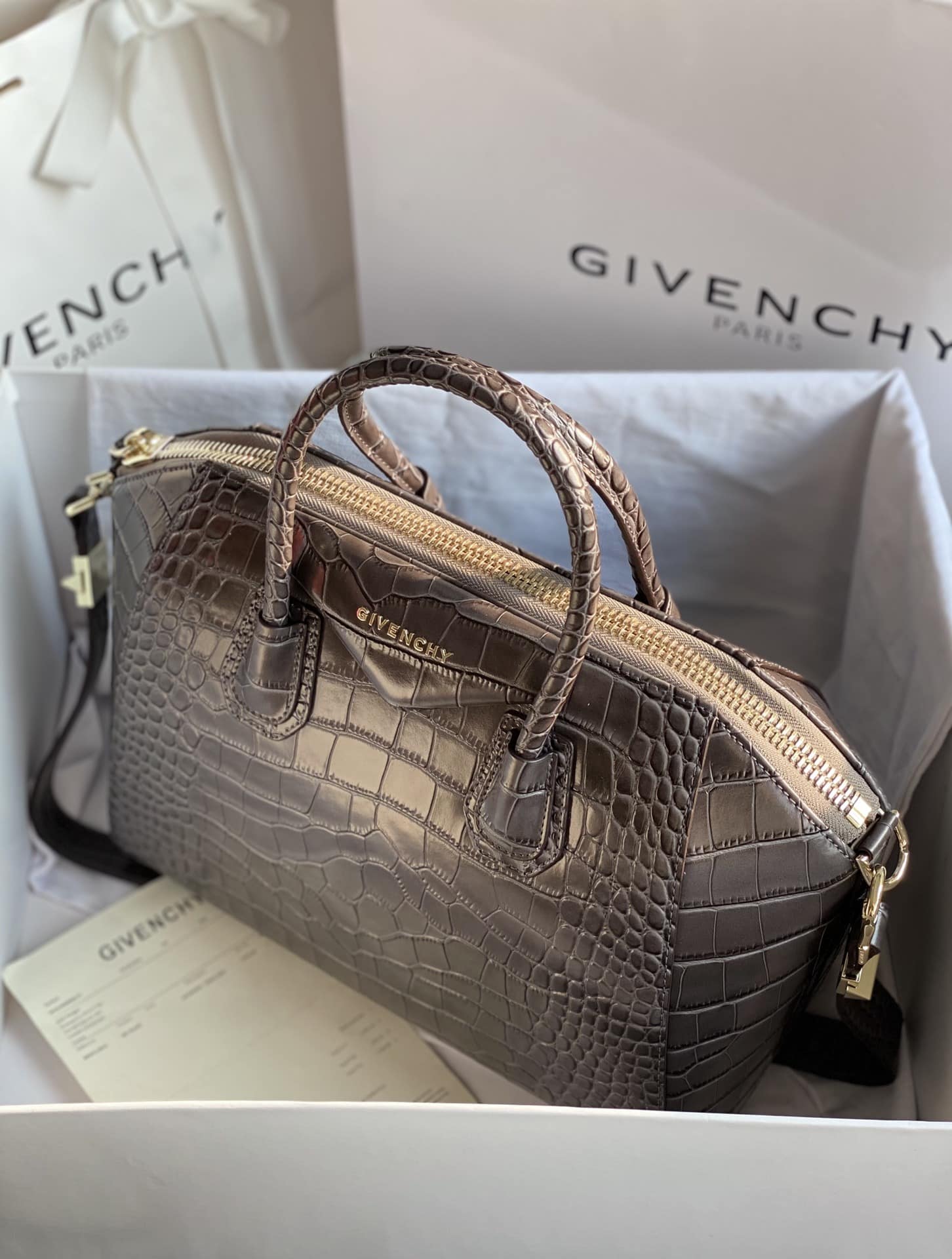 Givenchy Antigona Bag Silver For Women, Women's Handbags, Shoulder Bags 11in/28cm GVC - Image 3