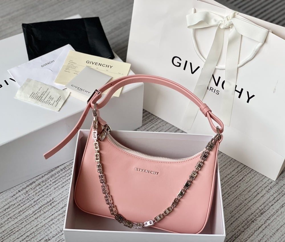 Givenchy Small Moon Cut Out Bag Pink For Women, Women's Handbags, Shoulder Bags 9.8in/25cm GVC