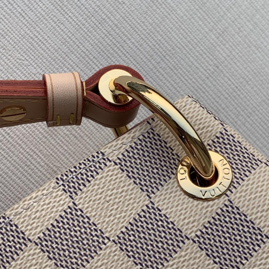 1:1 Replica Louis Vuitton LV Graceful MM Damier Azur Canvas Exclusive Bag For Women N42233 - 16.1in/ 41cm - Image 8
