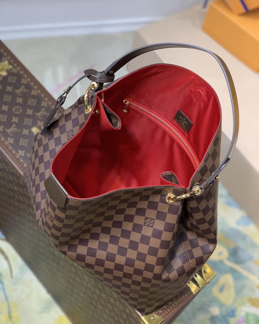 1:1 Replica Louis Vuitton LV Graceful MM Damier Ebene Canvas Exclusive Bag For Women N44045 - 16.1in/ 41cm