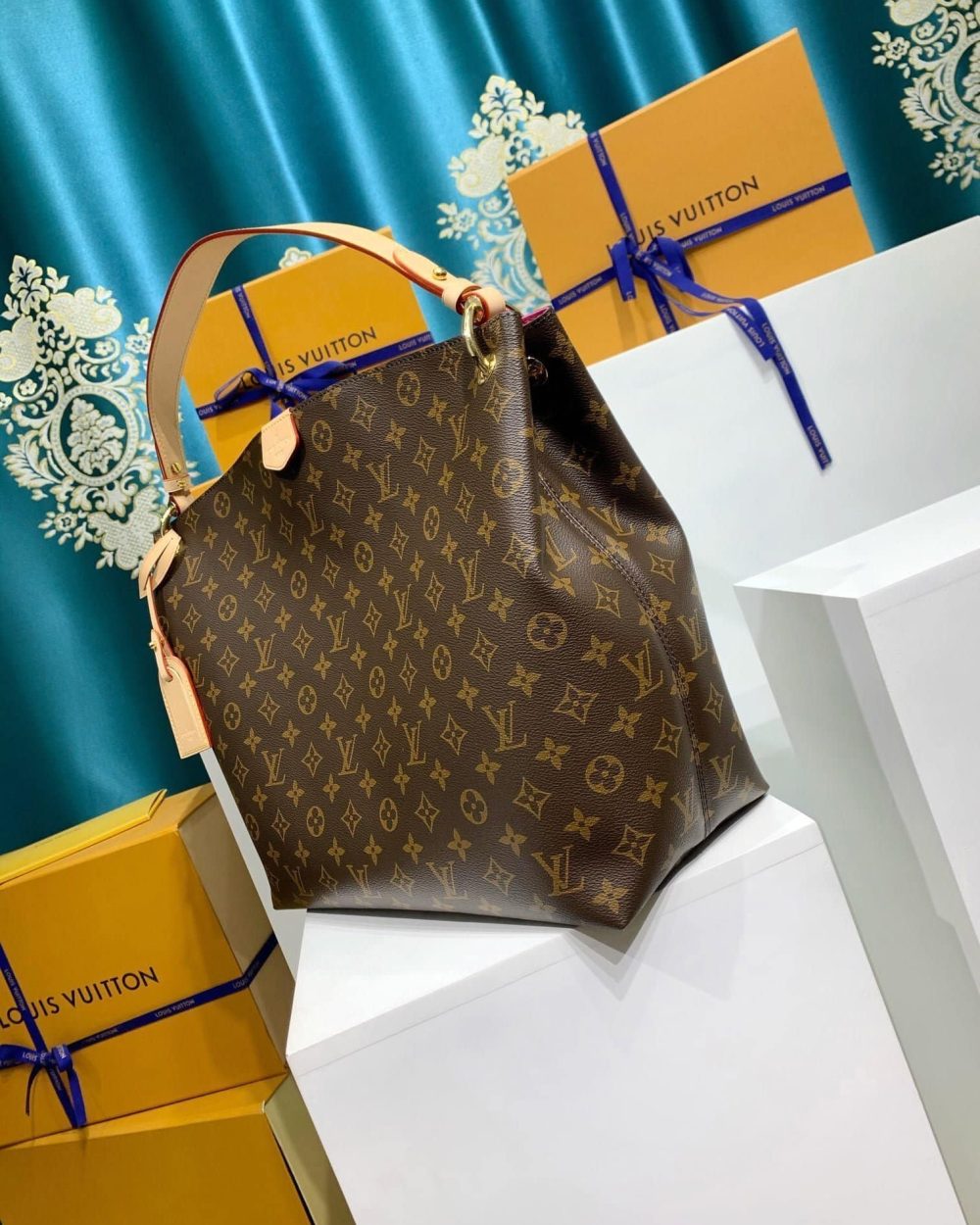 1:1 Replica Louis Vuitton LV Graceful MM Monogram Canvas Exclusive Bag For Women M43703 - 16.1in/ 41cm