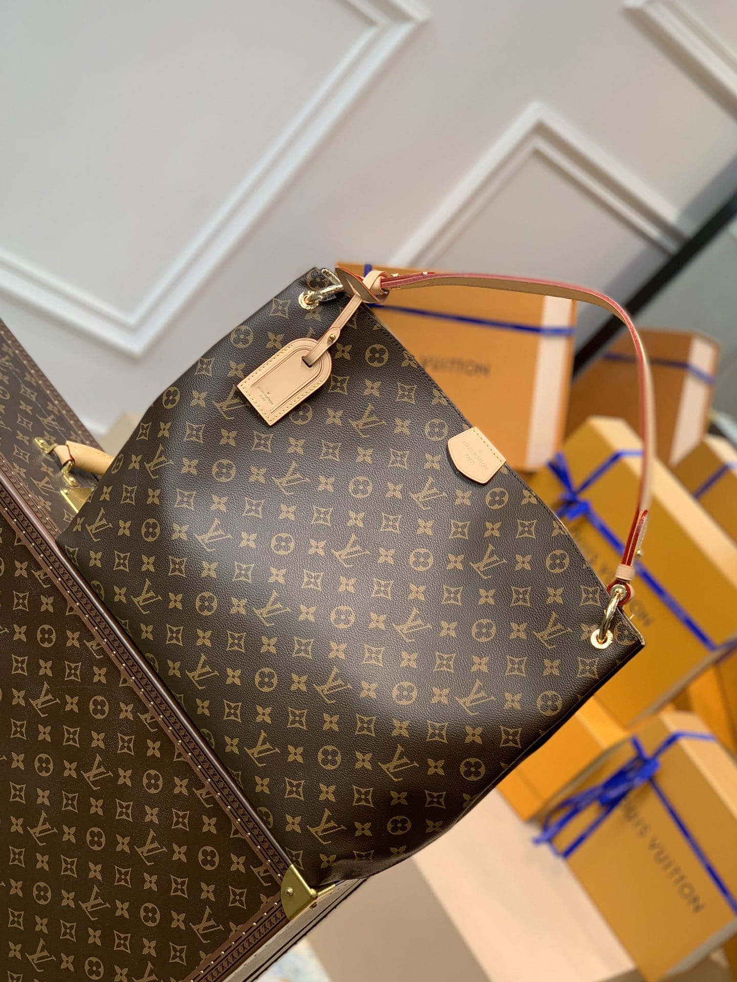 1:1 Replica Louis Vuitton LV Graceful MM Monogram Canvas Exclusive Bag For Women M43704 - 16.1in/ 41cm - Image 2