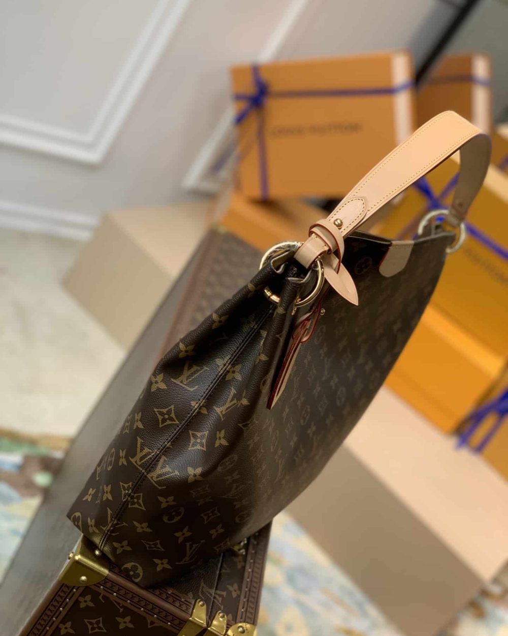 1:1 Replica Louis Vuitton LV Graceful MM Monogram Canvas Exclusive Bag For Women M43704 - 16.1in/ 41cm