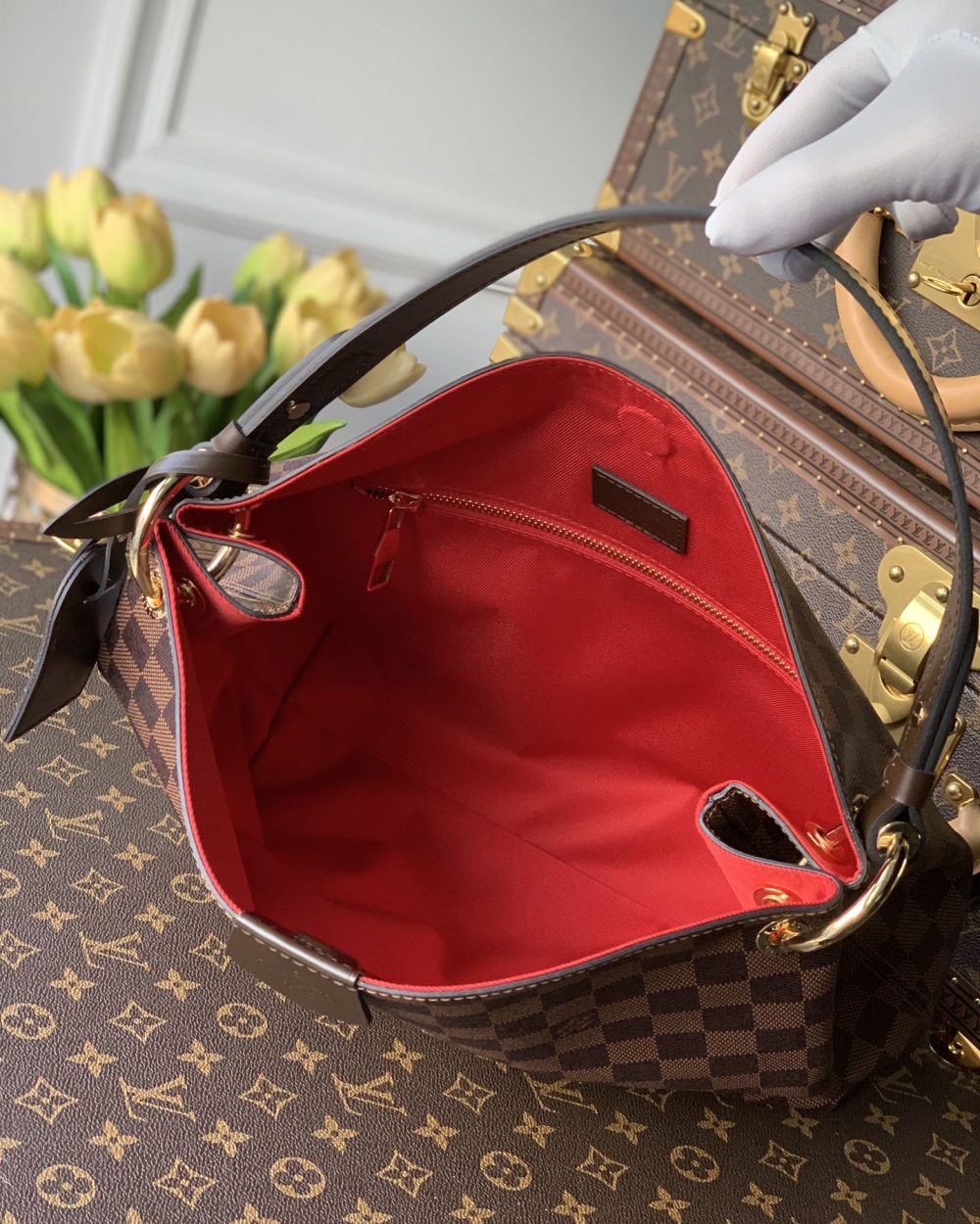 1:1 Replica Louis Vuitton LV Graceful PM Damier Ebene Canvas Exclusive Bag For Women N44044 - 13.8in/ 35cm