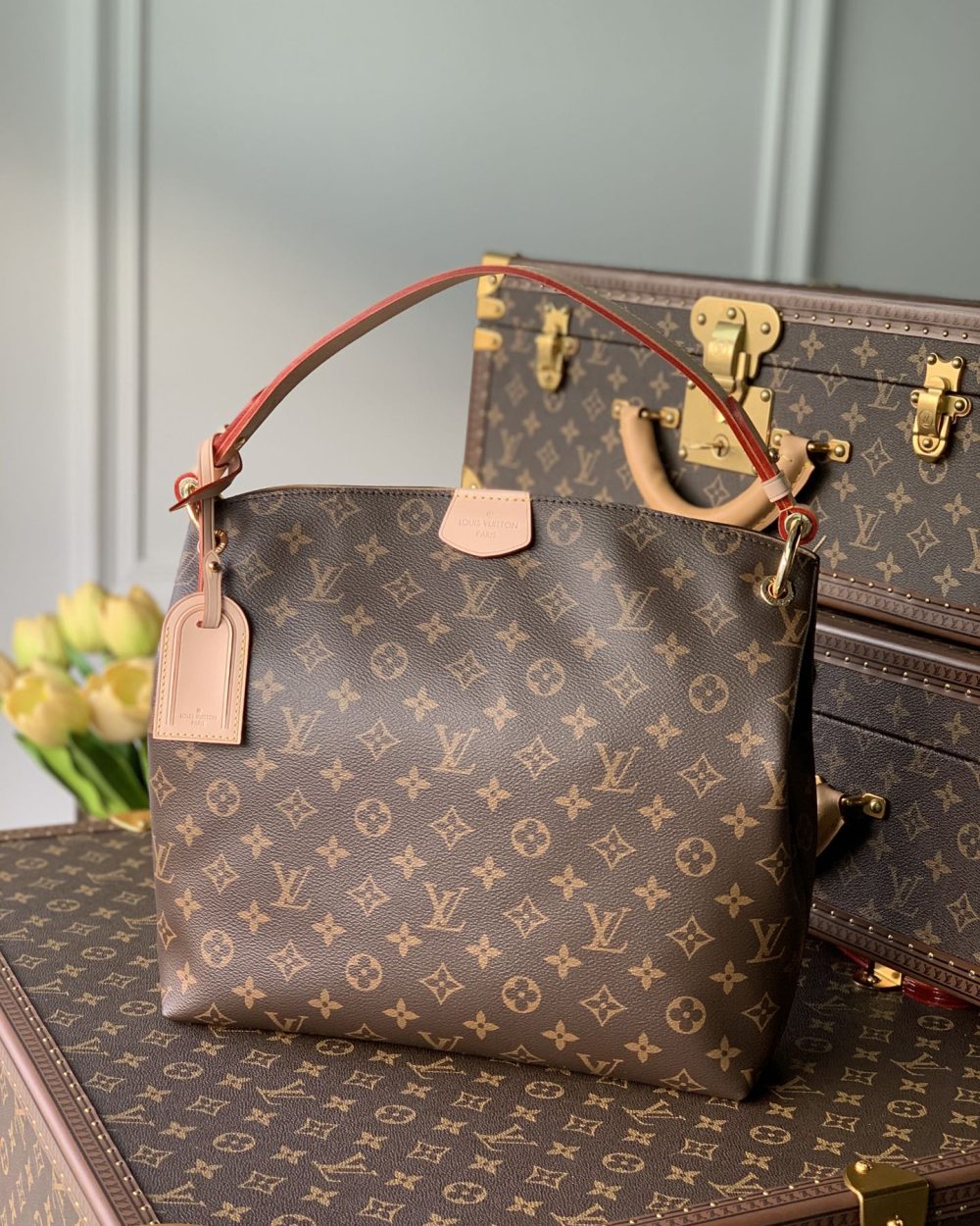 1:1 Replica Louis Vuitton LV Graceful PM Monogram Canvas Exclusive Bag For Women M43701 - 13.8in/ 35cm