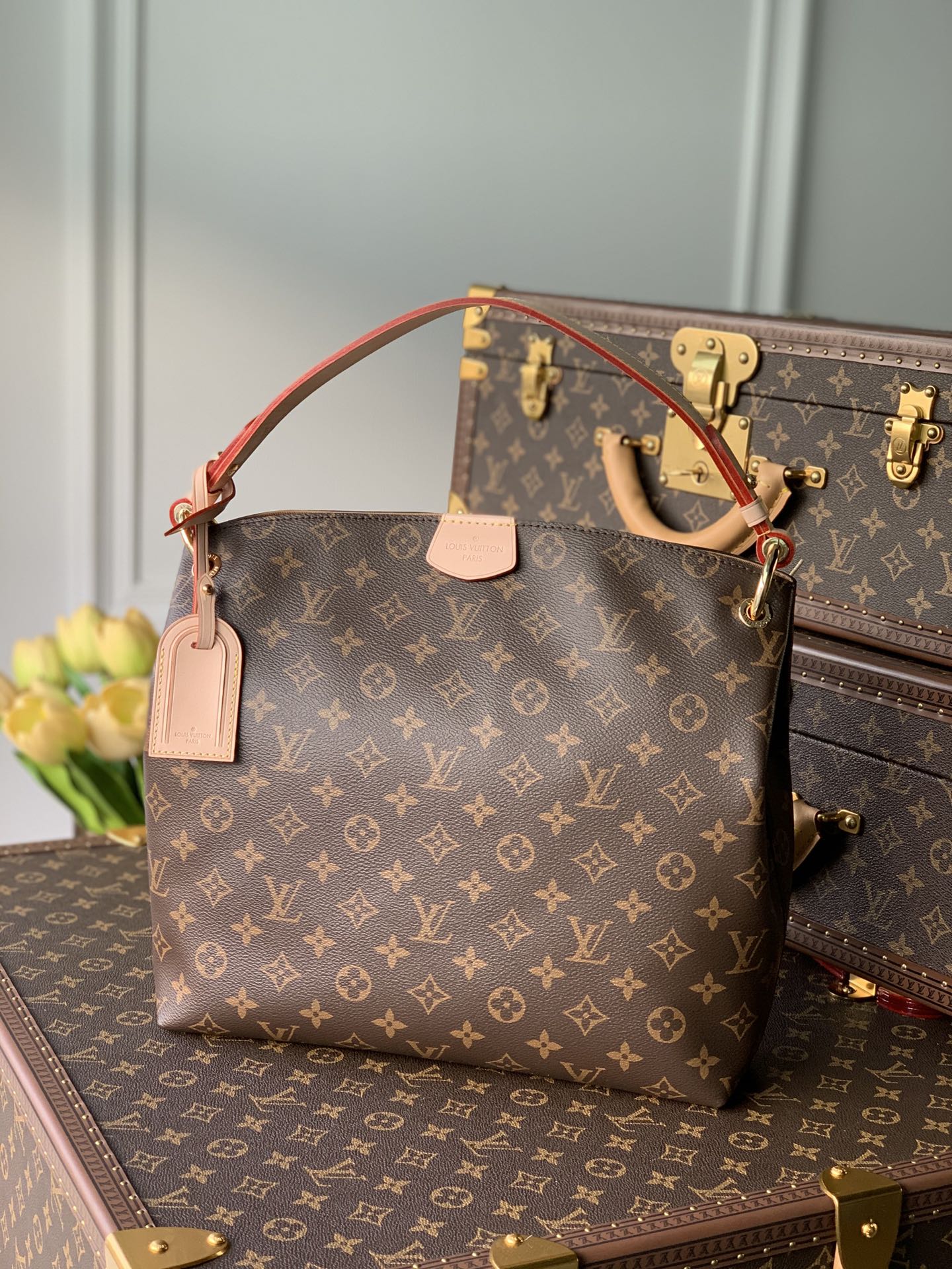 1:1 Replica Louis Vuitton LV Graceful PM Monogram Canvas Exclusive Bag For Women M43701 - 13.8in/ 35cm - Image 2
