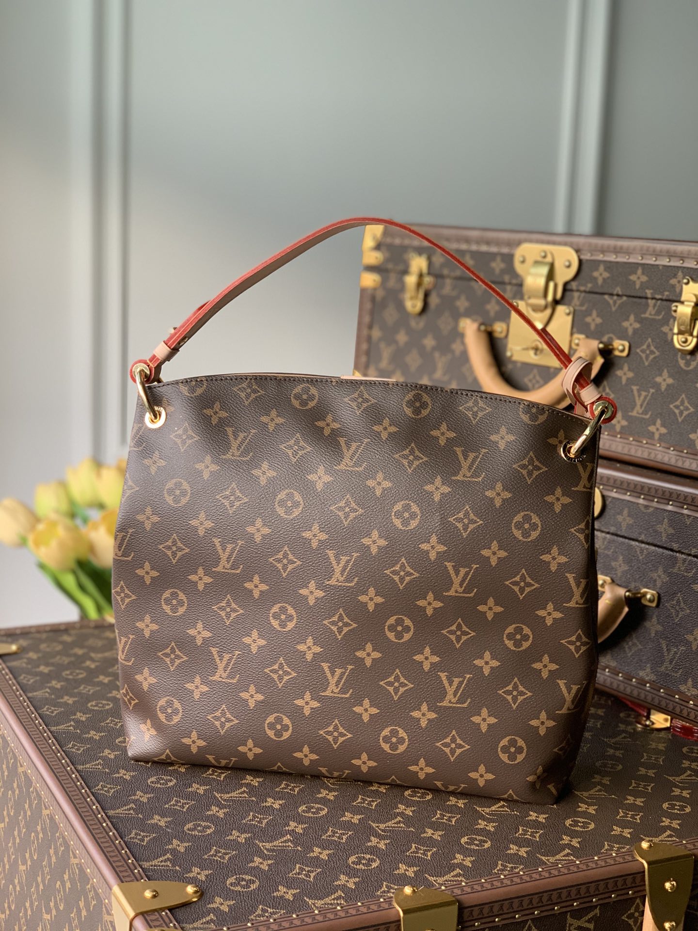 1:1 Replica Louis Vuitton LV Graceful PM Monogram Canvas Exclusive Bag For Women M43701 - 13.8in/ 35cm - Image 3