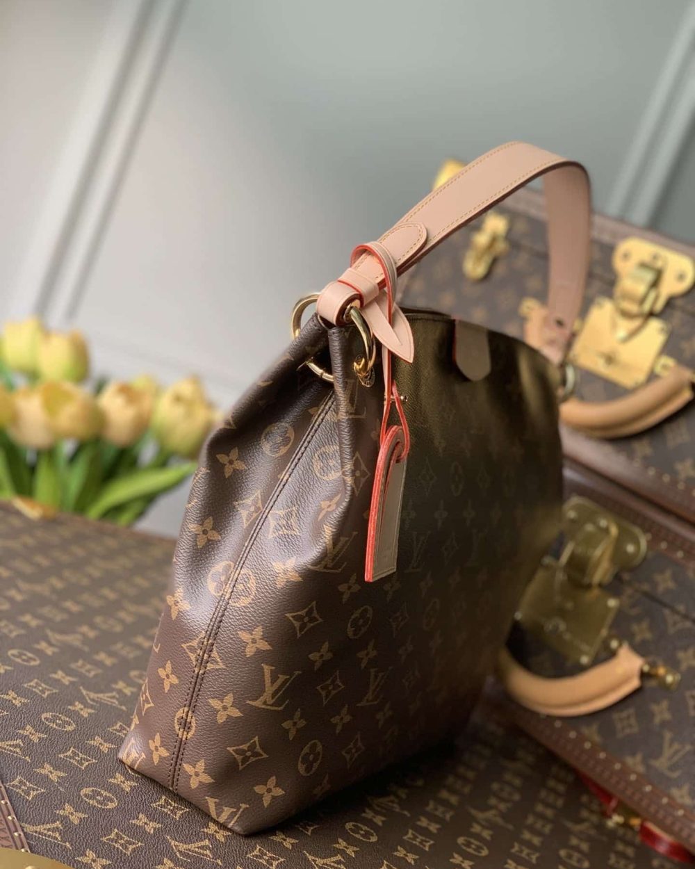 1:1 Replica Louis Vuitton LV Graceful PM Monogram Canvas Exclusive Bag For Women M43701 - 13.8in/ 35cm