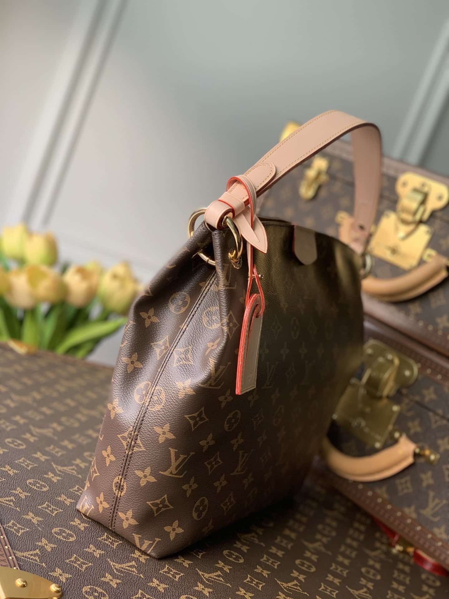 1:1 Replica Louis Vuitton LV Graceful PM Monogram Canvas Exclusive Bag For Women M43701 - 13.8in/ 35cm - Image 4