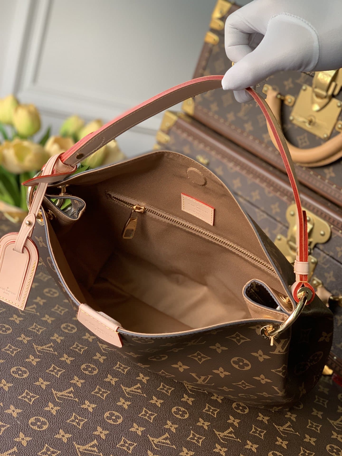 1:1 Replica Louis Vuitton LV Graceful PM Monogram Canvas Exclusive Bag For Women M43701 - 13.8in/ 35cm - Image 6
