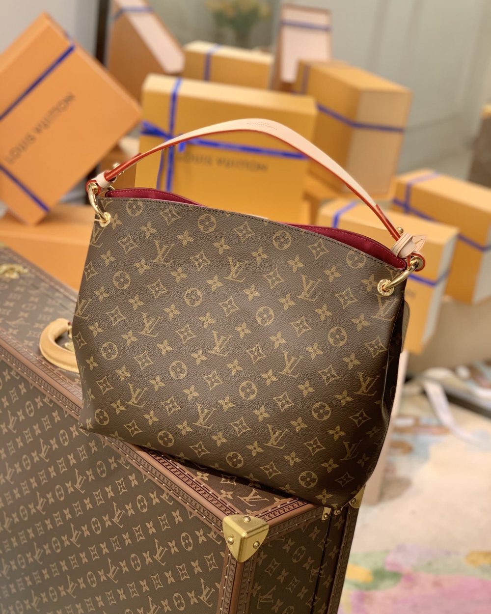 1:1 Replica Louis Vuitton LV Graceful PM Monogram Canvas Exclusive Bag For Women M43700 - 13.8in/ 35cm