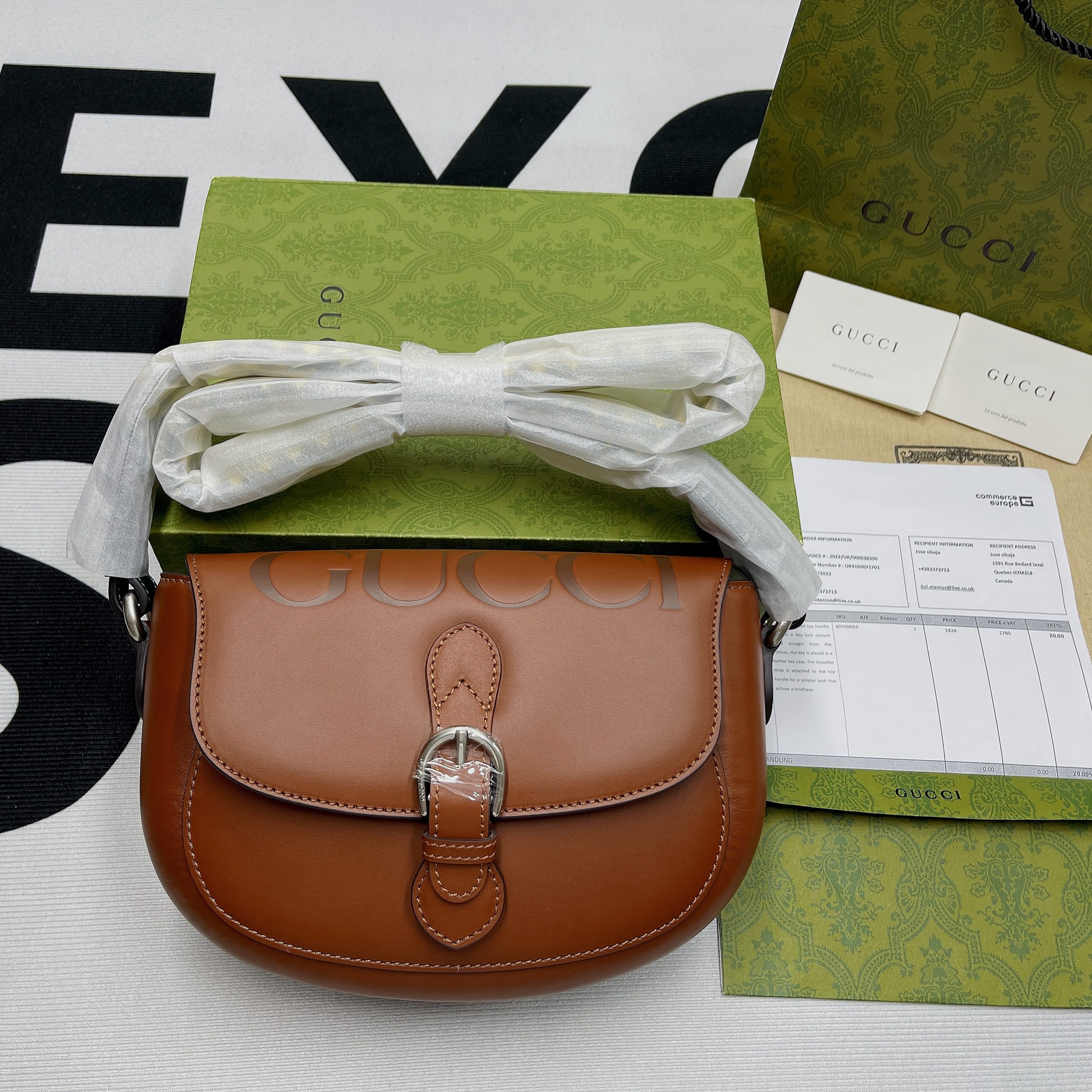 1:1 Replica Gucci Aria Shoulder Bag Red For Women, Women's Bags 10.2in/25cm GG - Image 8