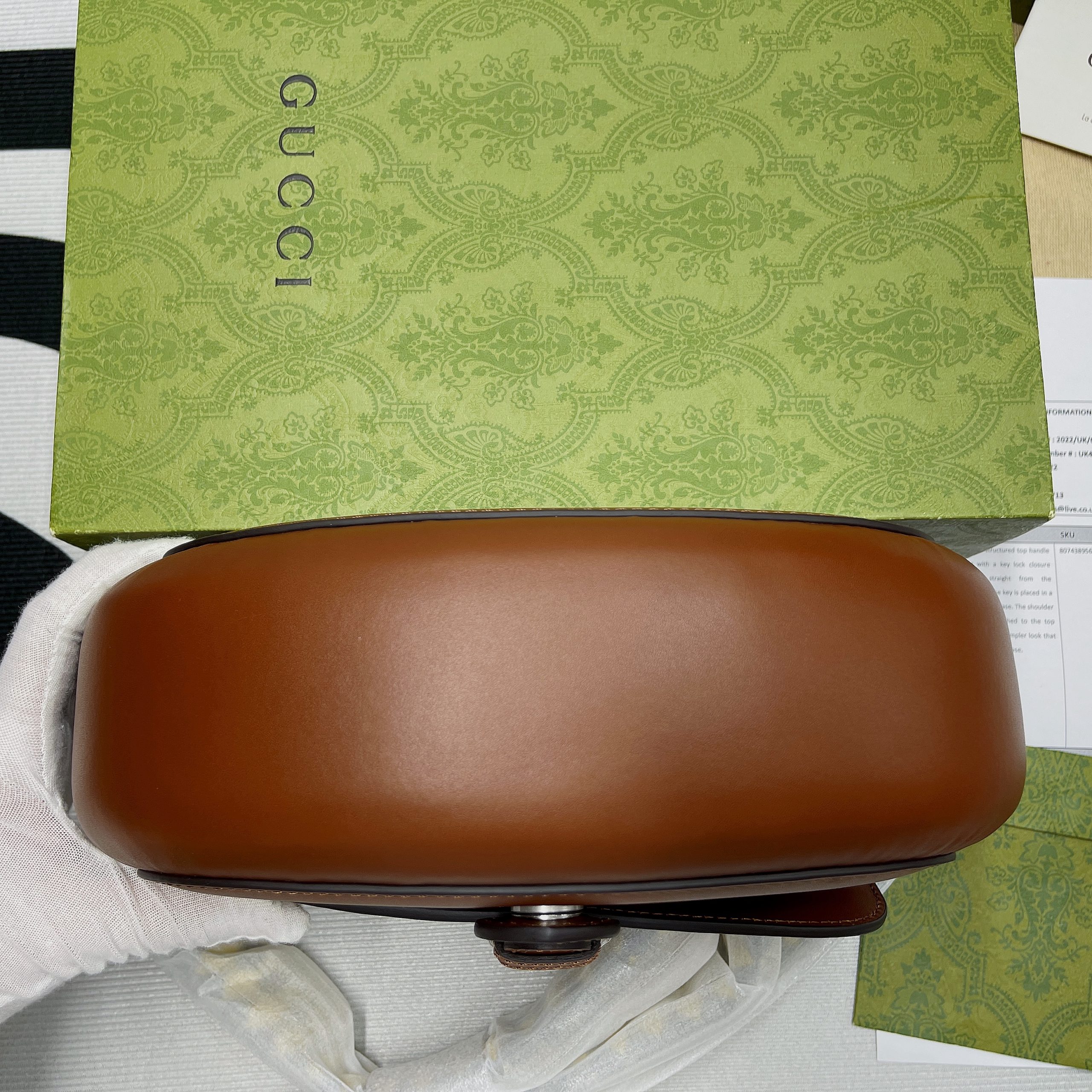 1:1 Replica Gucci Aria Shoulder Bag Red For Women, Women's Bags 10.2in/25cm GG - Image 12