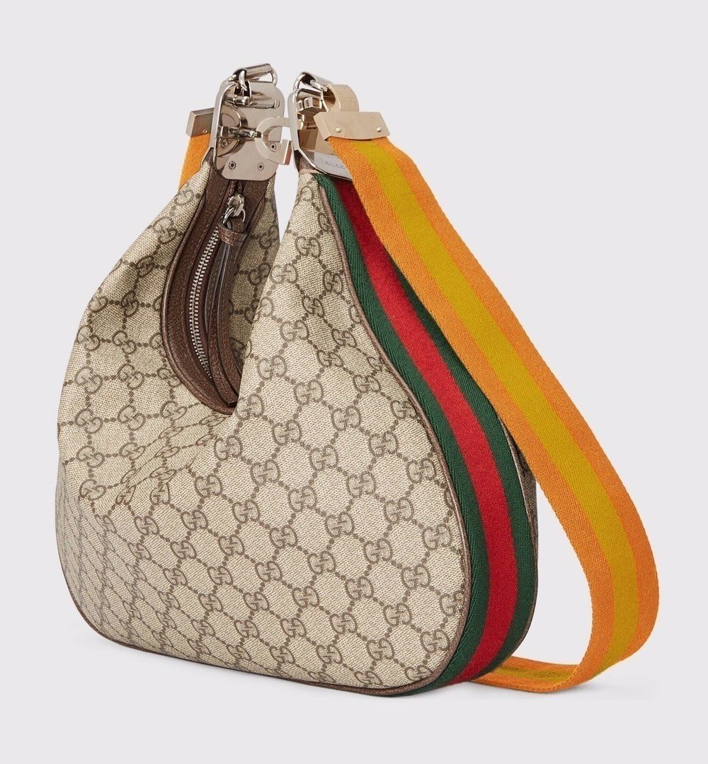 1:1 Replica Gucci Atache Large Shoulder Bag Beige And Multicolor For Women, Women's Bags 13.8in/35cm GG‎ ‎‎‎702823 96GRN 4091