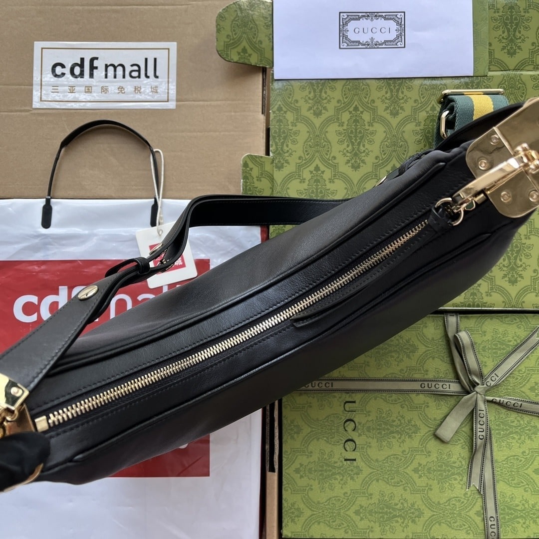 1:1 Replica Gucci Atache Large Shoulder Bag Black For Women, Women's Bags 13.8in/35cm GG 702823 UXWBG 1037 - Image 8