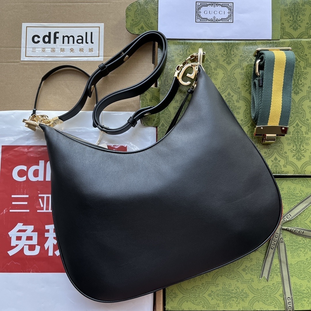 1:1 Replica Gucci Atache Large Shoulder Bag Black For Women, Women's Bags 13.8in/35cm GG 702823 UXWBG 1037 - Image 4