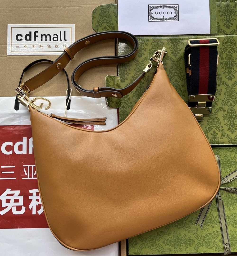 1:1 Replica Gucci Atache Large Shoulder Bag Brown For Women, Women's Bags 13.8in/35cm GG‎ 702823 UXWBG 3162