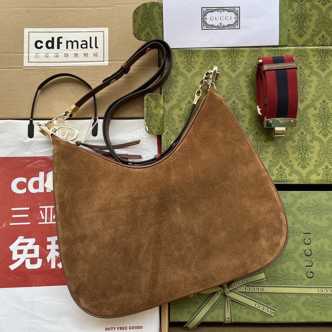 1:1 Replica Gucci Atache Large Shoulder Bag Dark Brown For Women, Women's Bags 13.8in/35cm GG 702823 DVVKG 2664 - Image 7