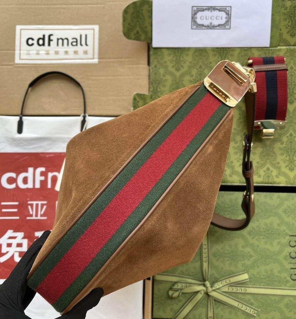 1:1 Replica Gucci Atache Large Shoulder Bag Dark Brown For Women, Women's Bags 13.8in/35cm GG ‎‎702823 DVVKG 2664