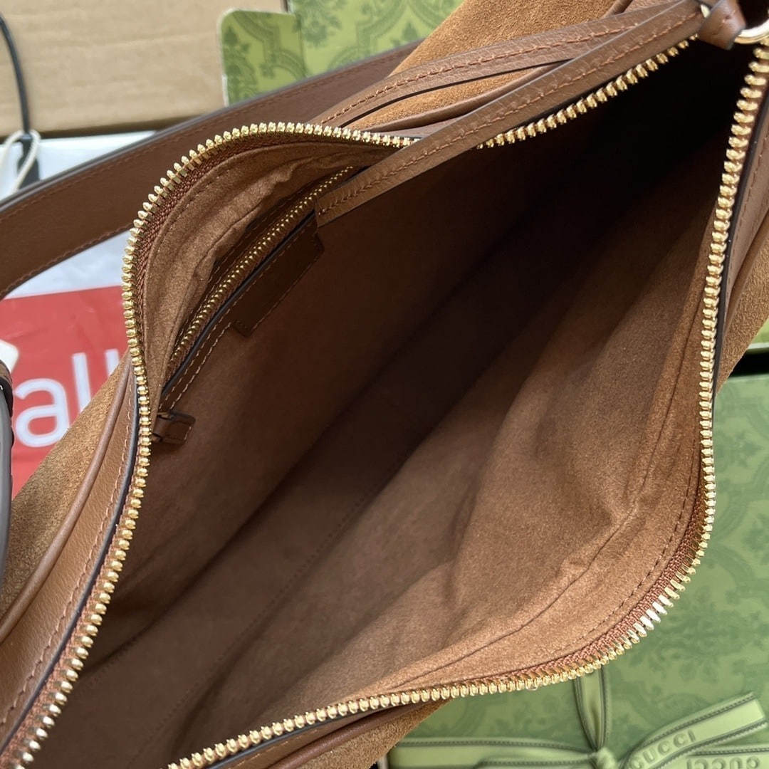 1:1 Replica Gucci Atache Large Shoulder Bag Dark Brown For Women, Women's Bags 13.8in/35cm GG 702823 DVVKG 2664 - Image 5