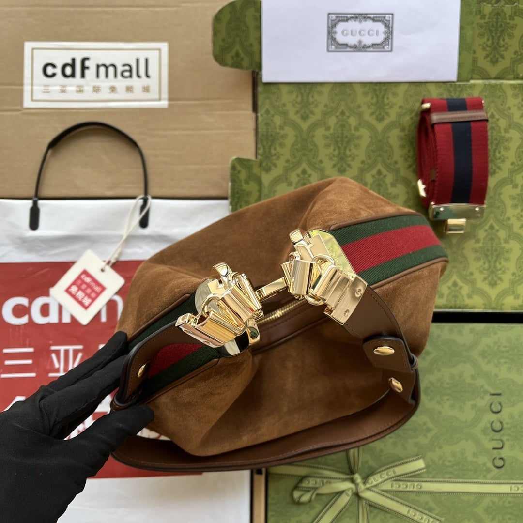 1:1 Replica Gucci Atache Large Shoulder Bag Dark Brown For Women, Women's Bags 13.8in/35cm GG 702823 DVVKG 2664 - Image 8