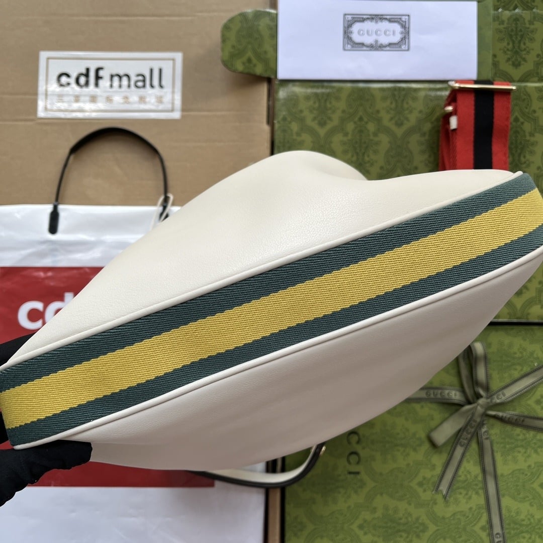 1:1 Replica Gucci Atache Large Shoulder Bag White For Women, Women's Bags 13.8in/35cm GG 702823 UXWBG 9109 - Image 4