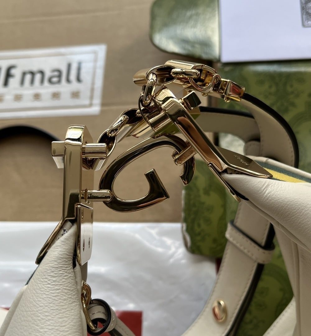 1:1 Replica Gucci Atache Large Shoulder Bag White For Women, Women's Bags 13.8in/35cm GG‎ ‎‎702823 UXWBG 9109