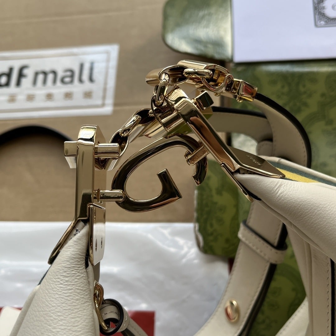 1:1 Replica Gucci Atache Large Shoulder Bag White For Women, Women's Bags 13.8in/35cm GG 702823 UXWBG 9109 - Image 5