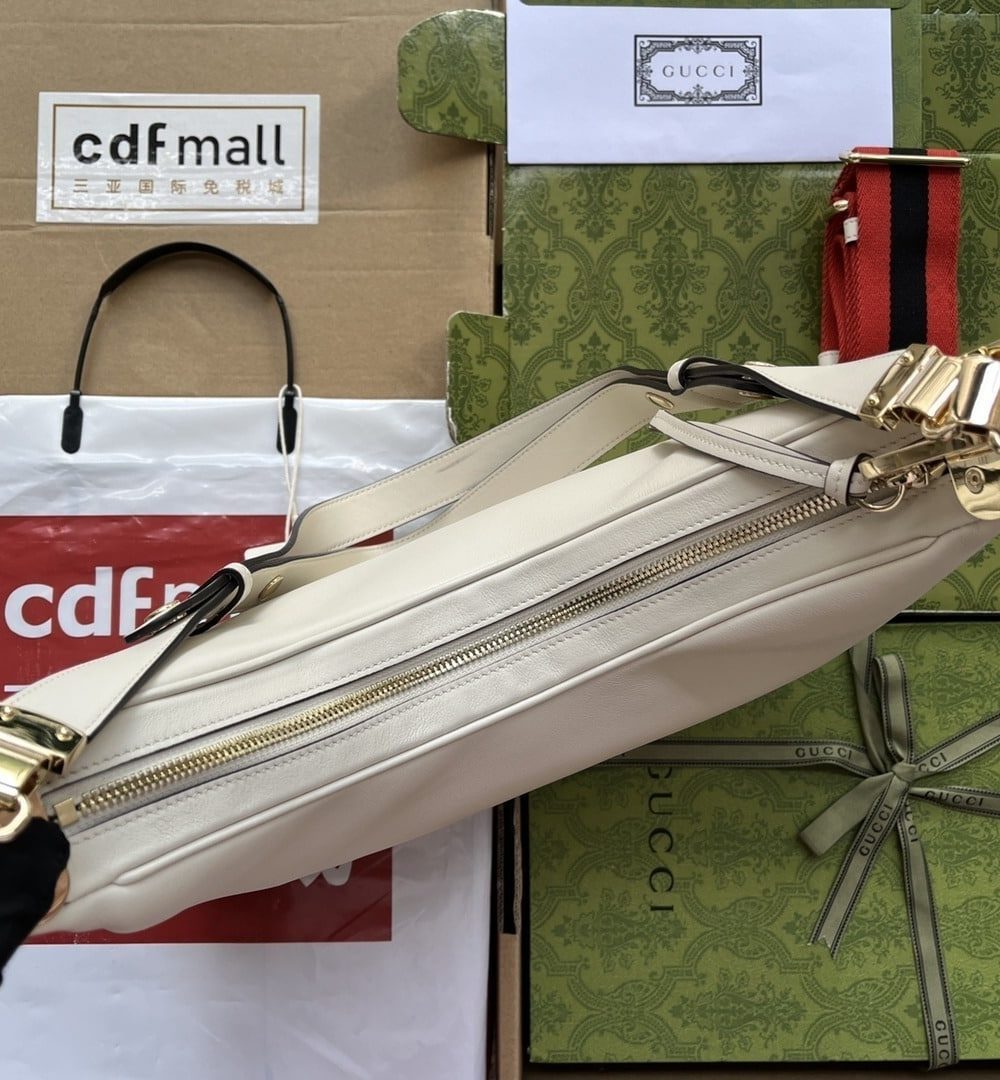 1:1 Replica Gucci Atache Large Shoulder Bag White For Women, Women's Bags 13.8in/35cm GG‎ ‎‎702823 UXWBG 9109