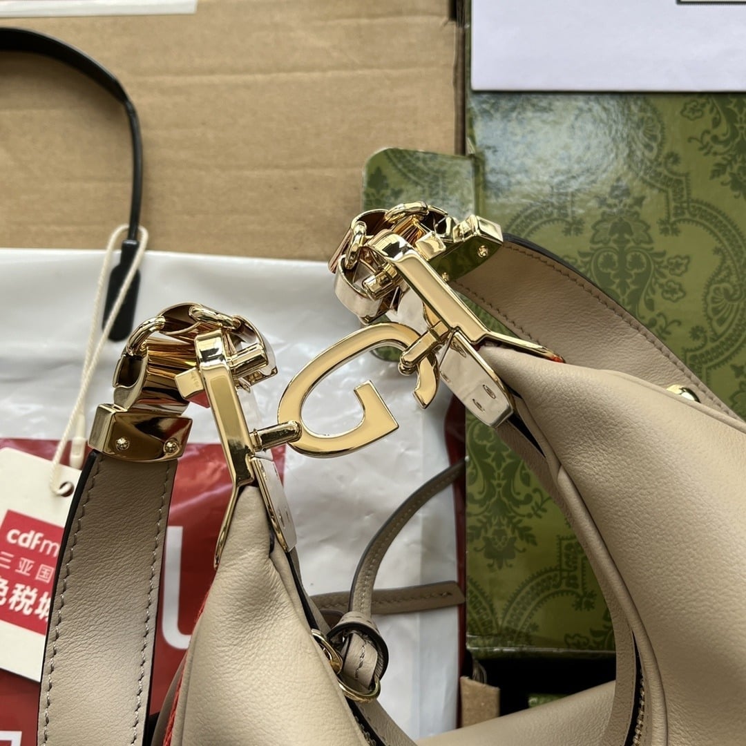1:1 Replica Gucci Atache Small Shoulder Bag Beige For Women, Women's Bags 9in/23cm GG 699409 UXWBG 9360 - Image 5