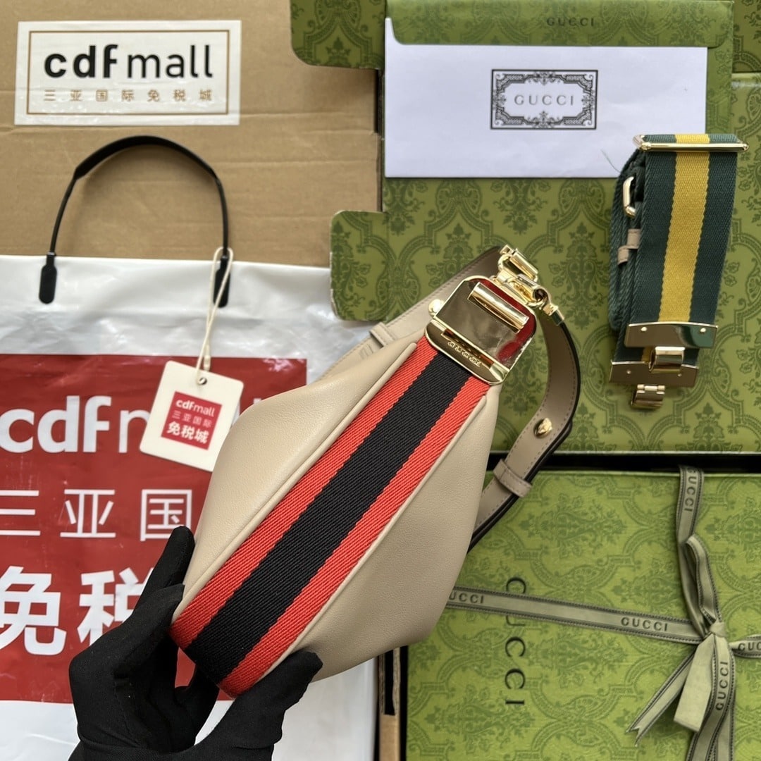 1:1 Replica Gucci Atache Small Shoulder Bag Beige For Women, Women's Bags 9in/23cm GG 699409 UXWBG 9360 - Image 2