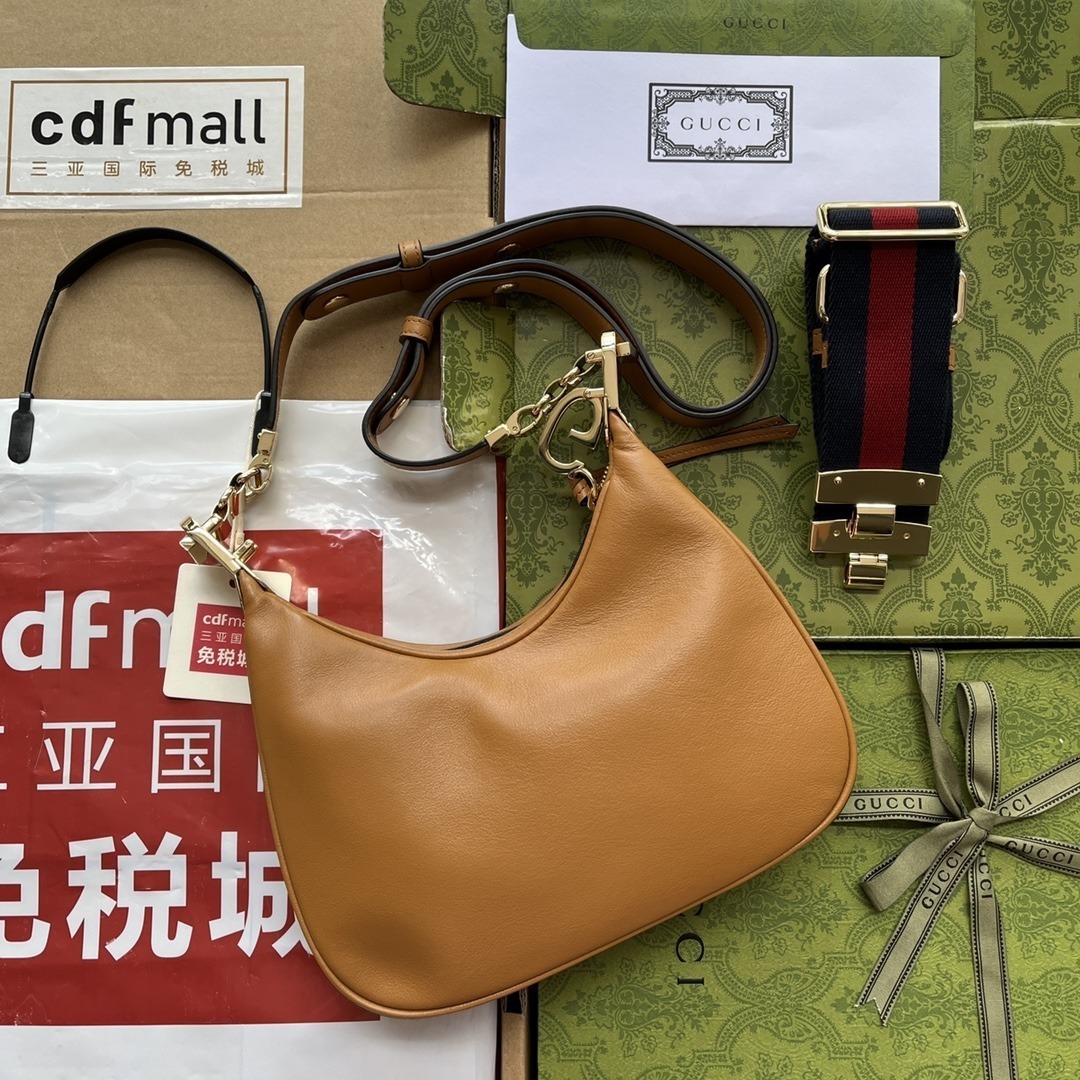 1:1 Replica Gucci Atache Small Shoulder Bag Brown For Women, Women's Bags 9in/23cm GG - Image 2