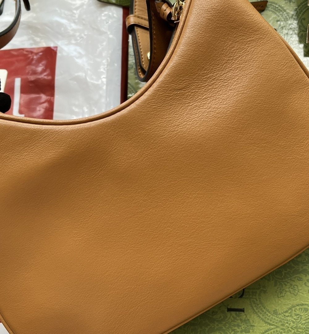 1:1 Replica Gucci Atache Small Shoulder Bag Brown For Women, Women's Bags 9in/23cm GG