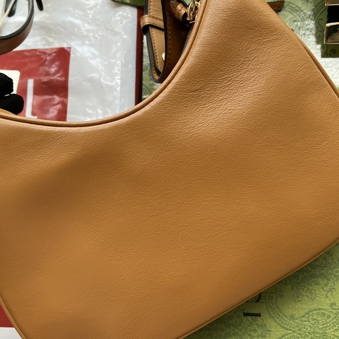1:1 Replica Gucci Atache Small Shoulder Bag Brown For Women, Women's Bags 9in/23cm GG - Image 4