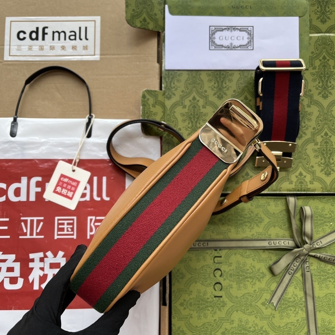 1:1 Replica Gucci Atache Small Shoulder Bag Brown For Women, Women's Bags 9in/23cm GG - Image 5