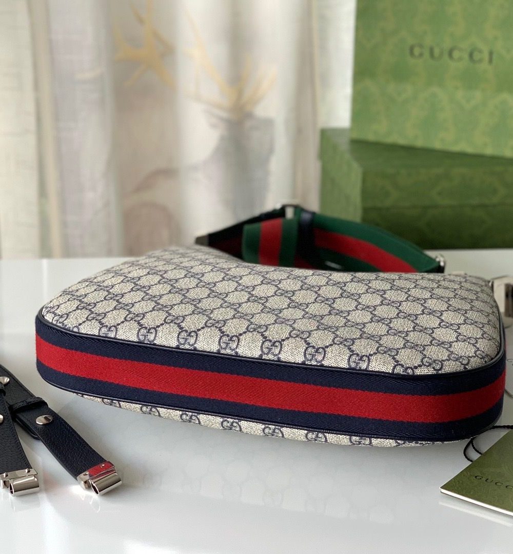 1:1 Replica Gucci Attache Small Shoulder Bag 9in/23cm Beige For Women GG 699409 96GRN 4082