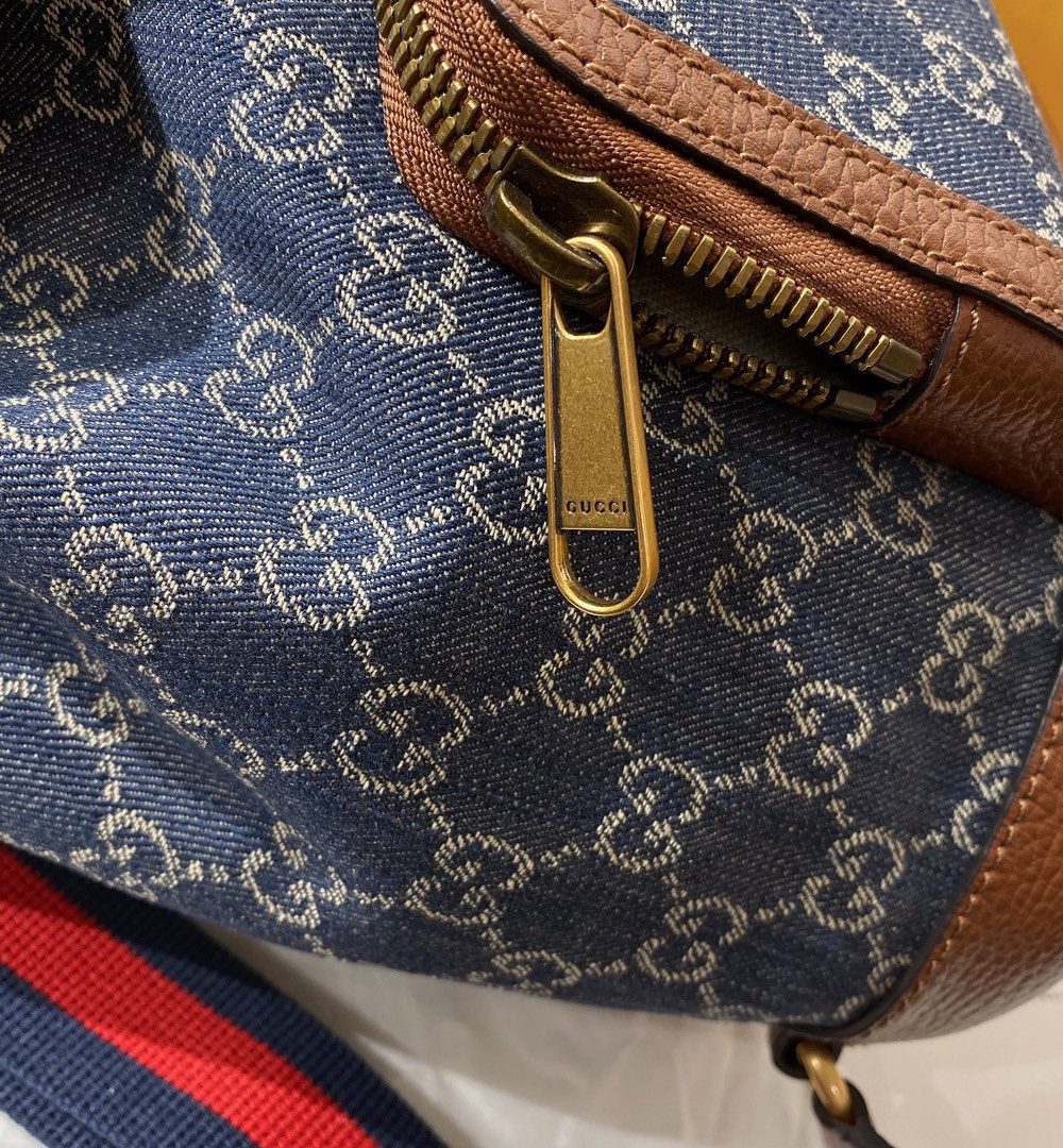 1:1 Replica Gucci Backpack With Interlocking G Blue For Women, Women's Bags 11.8in/30cm GG