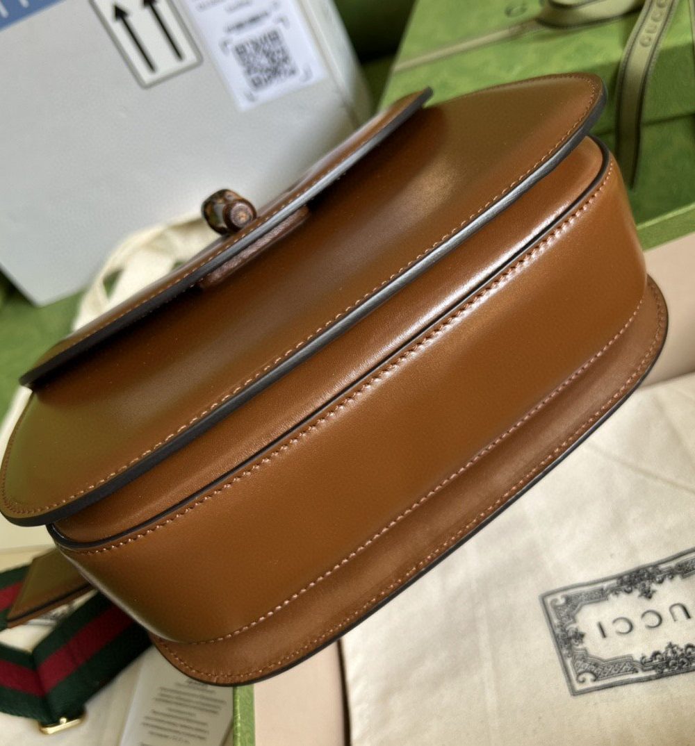 1:1 Replica Gucci Bamboo 1947 Small Top Handle Bag Cuir  For Women 8,3in/21cm 675797 10ODT 2579
